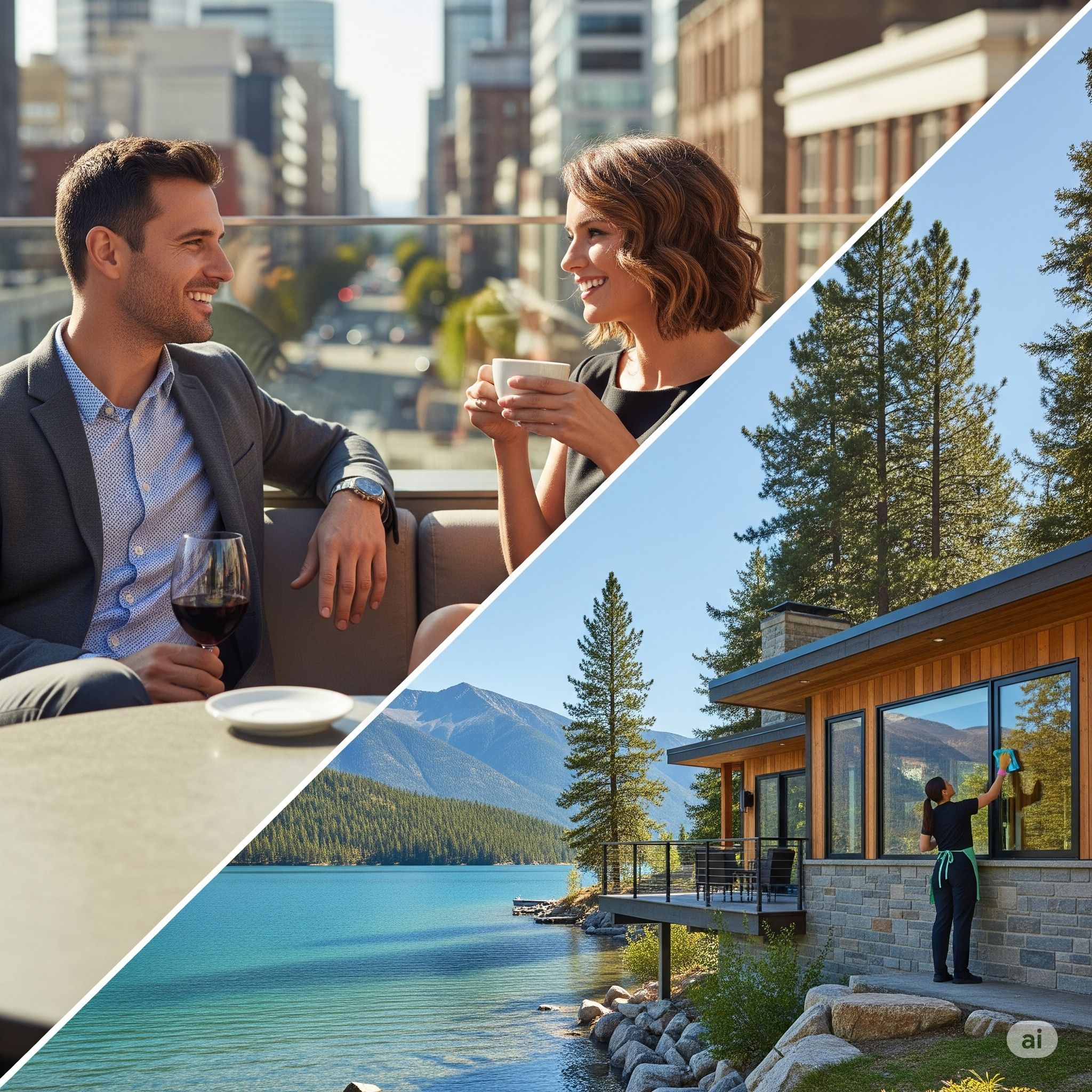 People enjoying the benefits of their vacation rental management company 